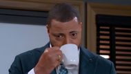 Care for a spot of tea? Hayley hoped her spot would mark Bill an ex on Beyond the Gates | Image: CBS